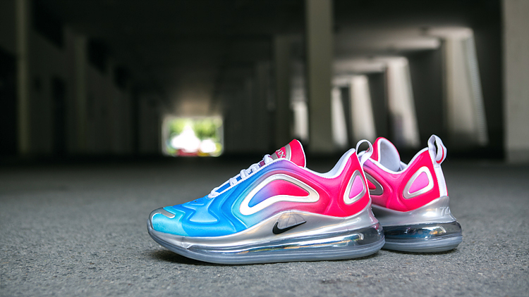 Nike Air Max 720 Silver Blue Red Shoes - Click Image to Close